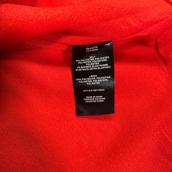 Adelyn Rae Red Strapless Bow Peplum Top Anthropologie XL - Picture 7 of 11